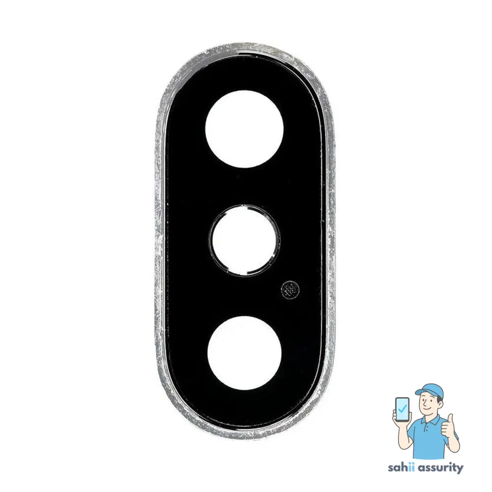 Camera Lens Glass with Frame for Apple iPhone X 256GB White thumbnail